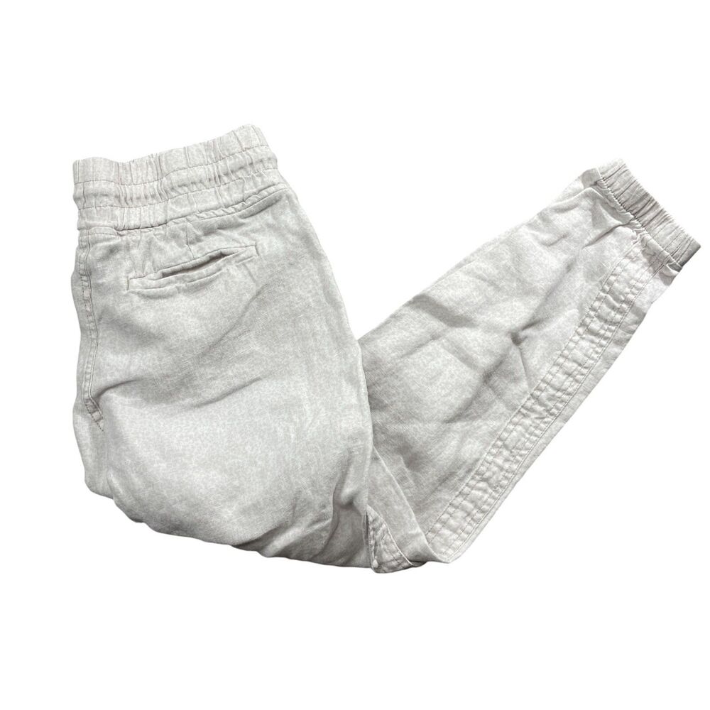 Athleta 4 Cabo Linen Jogger Pull‎ On Elastic Waist Draw String Wheat